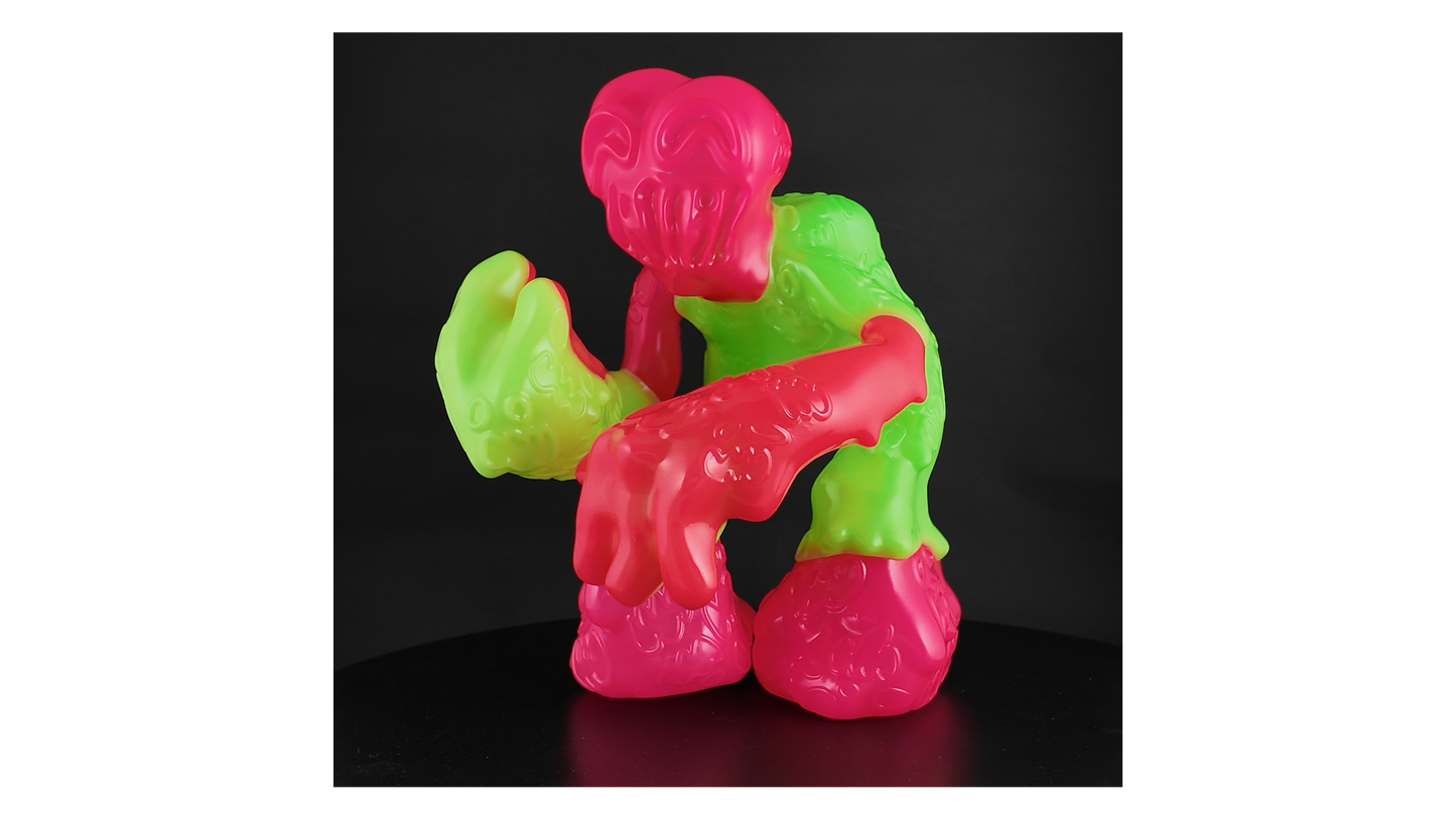 Toy Box Green Pink Mega Demon sofubi